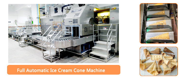 380V Waffle Cone Maker / Crispy Ice Cream Cone Production Line