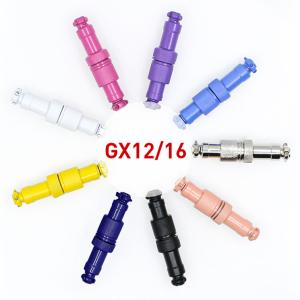 China 4 pins 5 pins Coloured Circular Aviation Docking Connector Male Female GX12 GX16 Socket Plug on sale