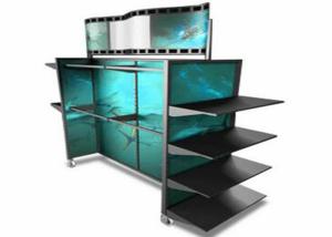 Quality Colorful Panle Inside Retail Clothing Display Racks / Shop Display Shelving wholesale