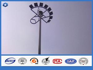 Quality LED Electric Q235B Material steel mast highway light pole , light tower mast customized color wholesale