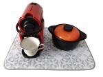 Reversible Absorbent Microfiber Dish Drying Mat For Kitchen Countertop