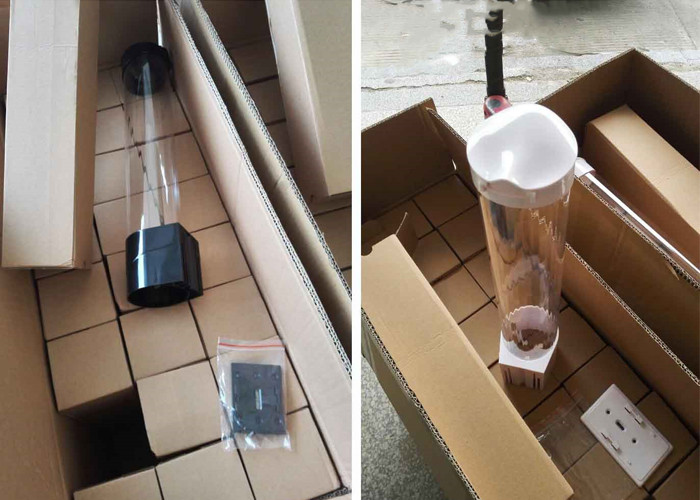 White Transparent Paper Cup Dispenser , Plastic Cup Holder For Water Dispenser