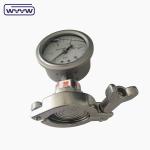 304 Manometer 1.5in. (50.5mm OD)Tri Clamp Membrane Pressure Gauge SS316