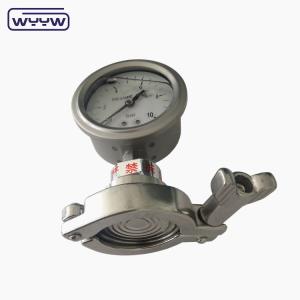 Quality Connect Diaphragm Pressure Gauge Tri Clamp Stainless Steel Pressure Meter wholesale