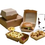 Customized Food Grade Cardboard Burger Box Recyclable Fast Food Restaurant