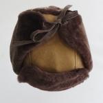 High quality double face shearling sheepskin boys winter hat