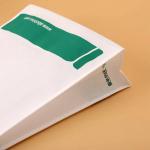 White And Green Non Woven Fabric Bags With Printed Logo On The Surface