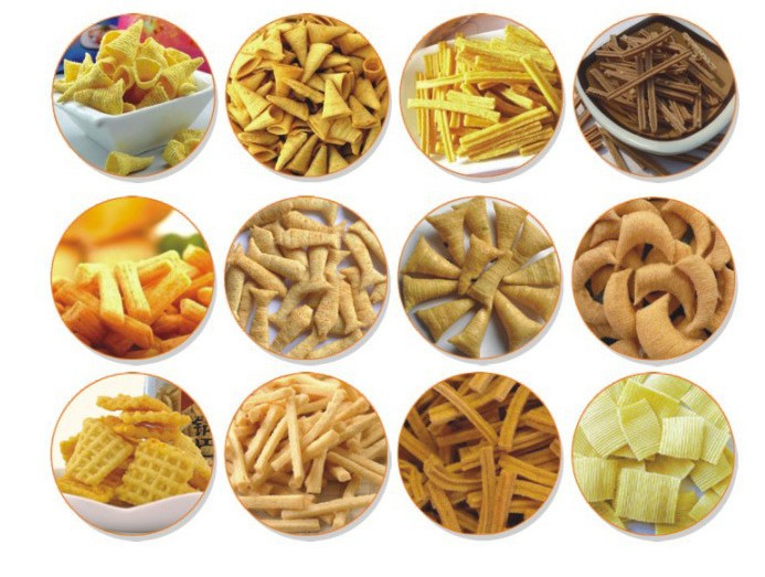 Extruder Corn Flour Fried Snack Production Line 380V-440V