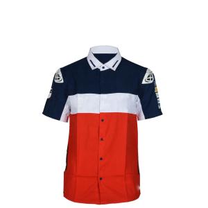 Quality Big and Tall Men's Racing Casual Shirt Custom Logo Print Short Sleeve Plus Size Shirt wholesale