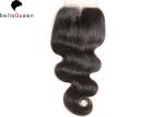Natural Black 100% Malaysian Virgin Hair Body Wave Hair Closure NO Chemical