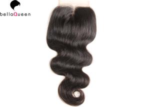 Quality Natural Black 100% Malaysian Virgin Hair Body Wave Hair Closure NO Chemical wholesale