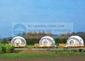 Quality SGS Certificates EcoCamp Glamping Dome Tent Windloads 0.5kn/Sqm wholesale