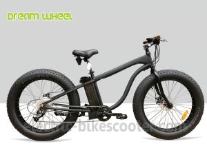 Quality 26&quot; x 4.9 Snow Tire Electric Beach Cruiser Bikes 48V 750W Rear Gear Motor wholesale