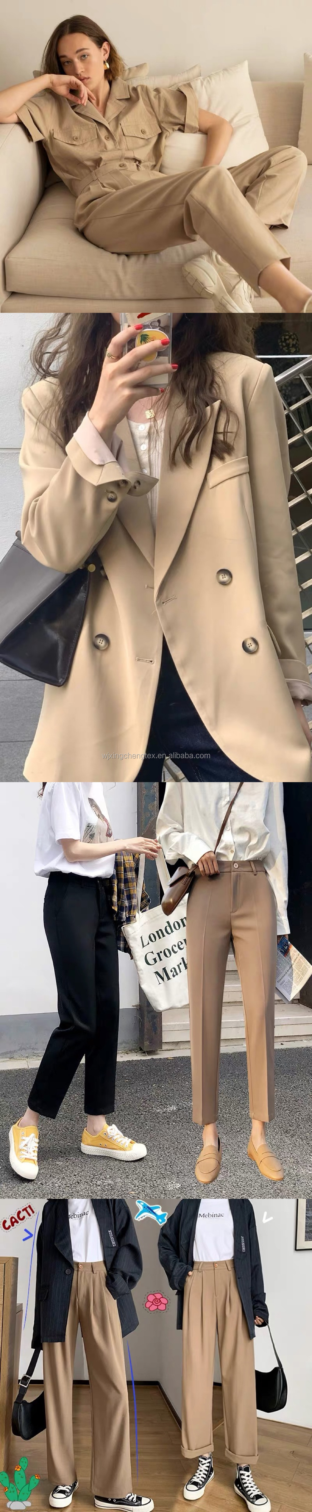 Outer Suits 195GSM Waterproof 4-way Stretch Woolen Blazer Fabric Breathable