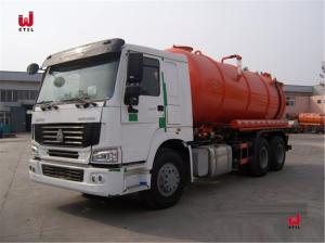 Quality Sinotruk 15t Sewer Vacuum Truck Orange Sewer Jetting Truck 35 Cubic wholesale