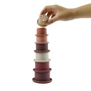 Quality Educational Silicone Stacking Cups For Teething Building Blocks wholesale