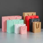 Recycled Paper Bags For Clothes Custom Logo Clothing Shopping Gift Jewelry