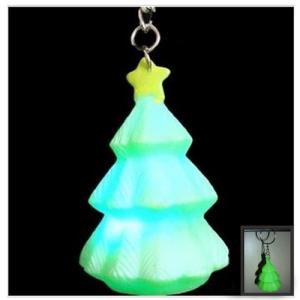 Quality led light flash touch christmas tree keychain promotion gift souvenir wholesale