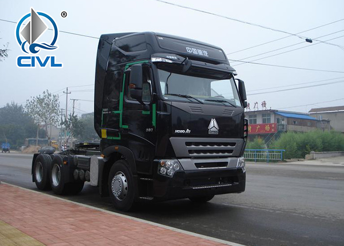 Two Sleepers Cabin Sinotruk Howo A7 6x4 Tractor Truck 351 - 450hp Euro 2