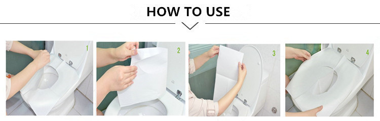 PE Film Disposable Toilet Seat Protectors Antibacterial