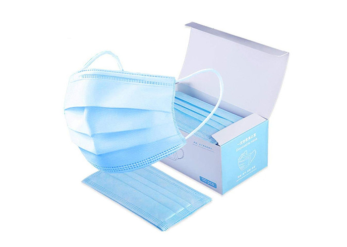 Dust Proof Non Woven Face Mask 3 Ply Antibacterial Hospital Mouth Mask