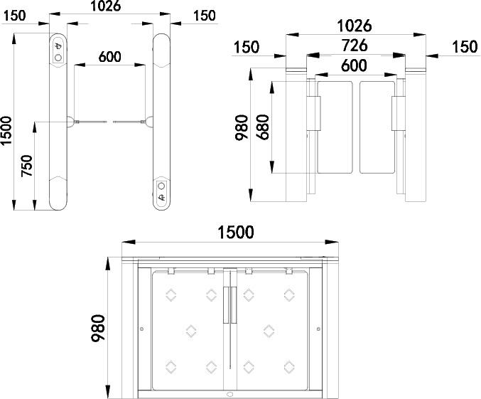 Aesthetical design high speed  security turnstile barrier gate for office building entrance 2