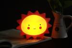 Ornament PVC LED Flashing Sun Shape Night Light toy Chirstmas Promotion Gifts