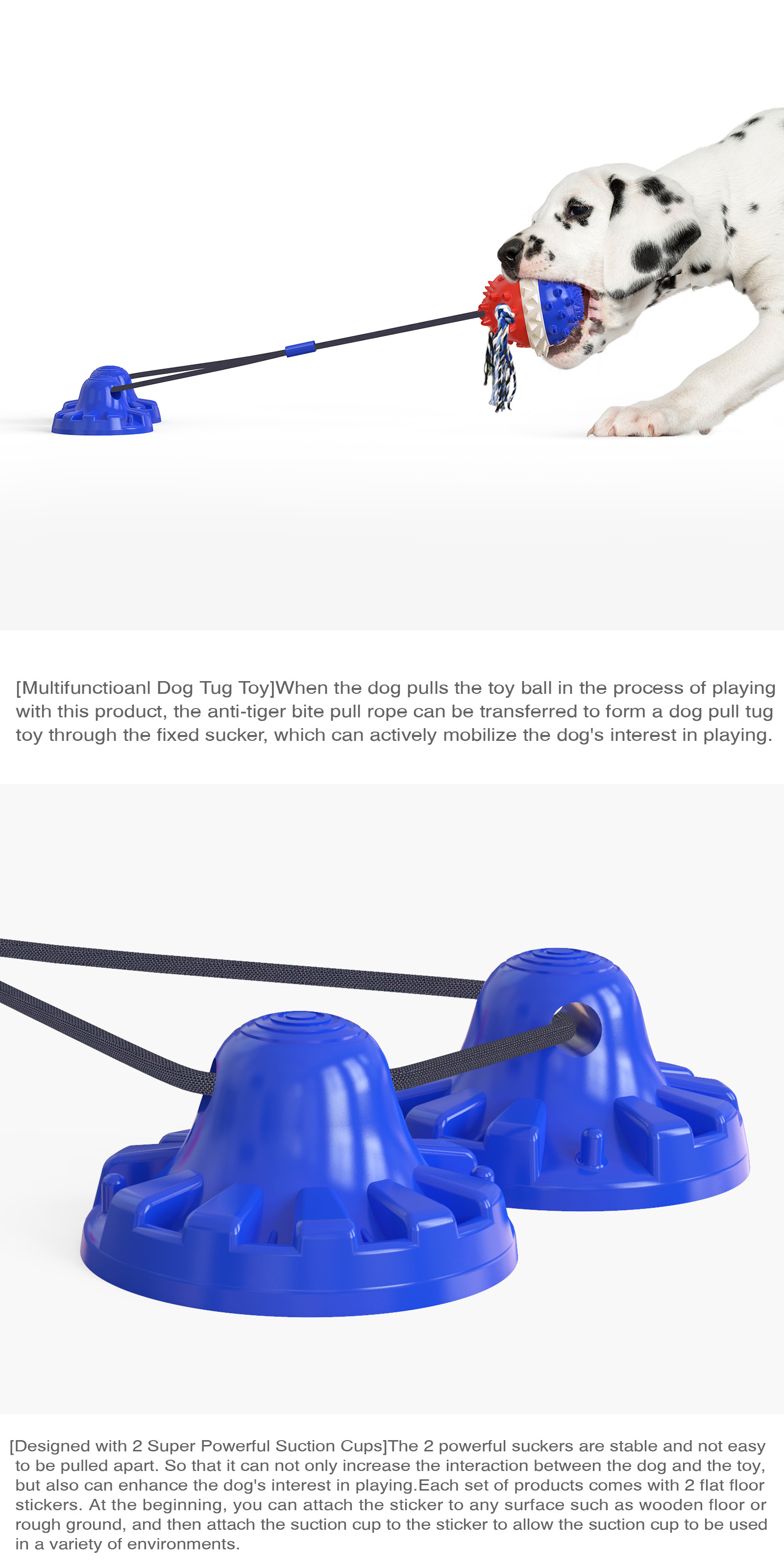 Tug Of War Interactive Pet Toys Teeth Cleaning Dog Chew Toy ODM Bite Resistant