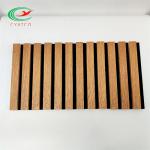 Ceiling Wood Acoustic Wall Panels Practical MDF Polyester Material