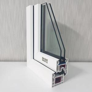 Quality GKBM 60 UPVC Casement Window Profiles With Drainage Grooves Design wholesale