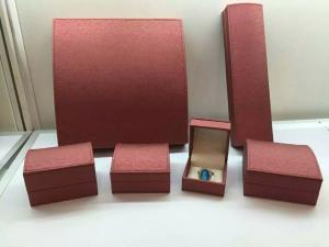 Quality Classic Jewelry Plastic Box Gift Packaging Imitation Leatherette wholesale