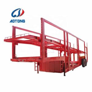 Quality BPW Optional 2 Axles Skeleton 8 Cars Transporting Type Car Carrier Semi Trailer by AOTONG wholesale