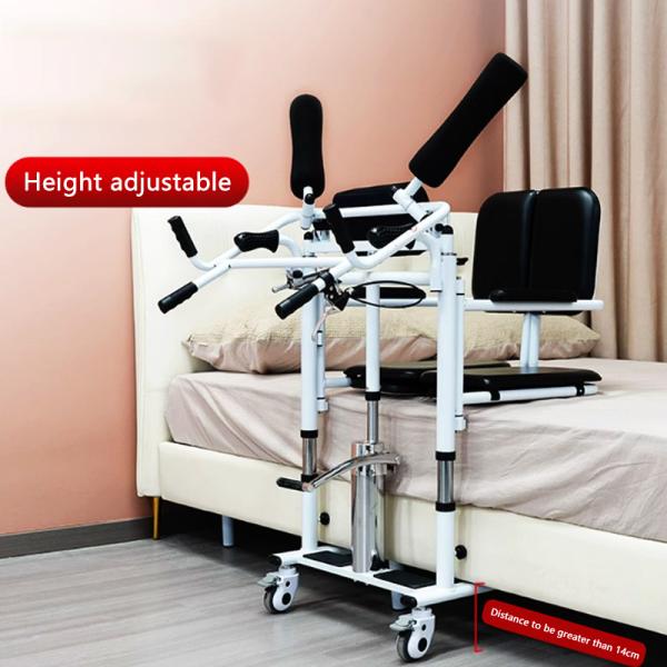 Hydraulic Transport Assist Chair Transfer Commode Wheelchair for Elderly with