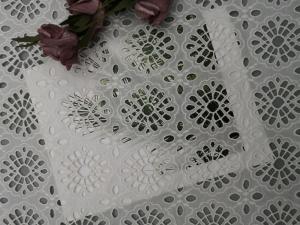 Quality Eyelet Mesh Laser Cutting Cotton Fabric For Female Dress wholesale