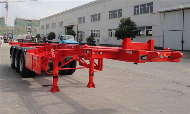 FUWA Axle Steel 40ft Chassis Container Trailer Mechanical Suspension