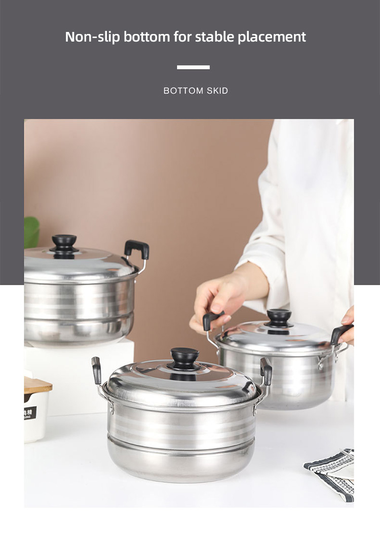 Quality Kitchen Cookware Set American Style Cooking Pot Sets 410 Stainless Steel Pots