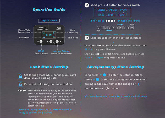 Speed Booster Car Throttle Controller Sport Mode Plug And Play
