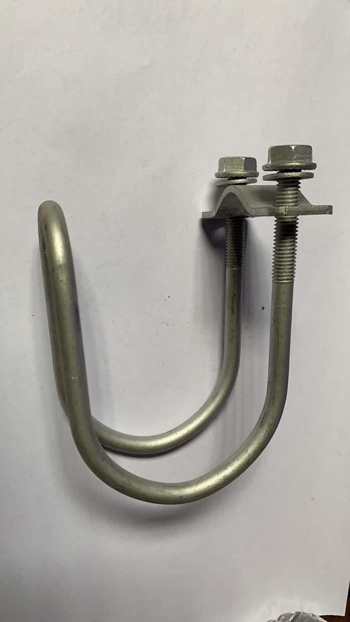 Furniture Double Pipe Clamp 304 Stainless Steel Double U-Bolt with Screw and Washer U-Clamp M6 M8 BLACK Finish DIN Standard