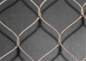 China High Tensile Strength SS Wire Rope Mesh , Safety Stainless Steel Rope Net on sale