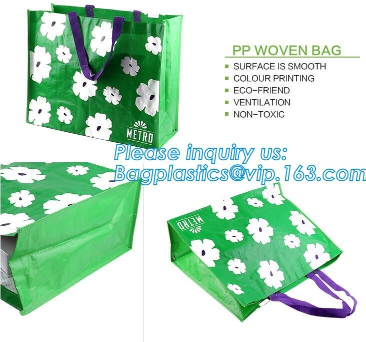 Fashion WaterProof PP Woven Laminated Handle Shopping Bag,fashion laminated reusable pp woven big shopping woven bag