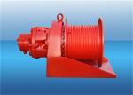 Customized 30 KN Hydraulic Rope Winch Red Color For Mining