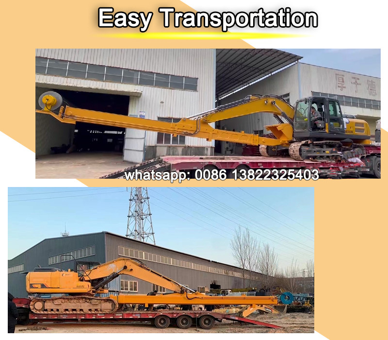 Construction Machine 16m 15m Telescopic Arm , Excavator Long Arm Two Section