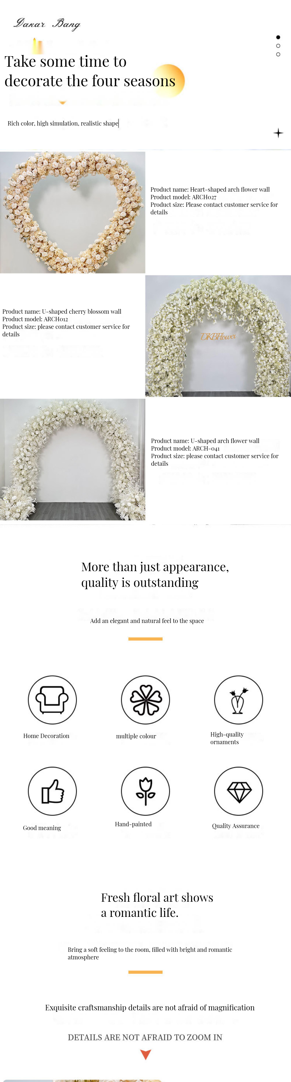 Artificial Heart Arch Stand Add a Touch of Elegance to Your Wedding Mother's Day