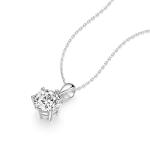 Classic Design 18k Gold Lab-Grown Diamond Pendant Daily Style White Diamond