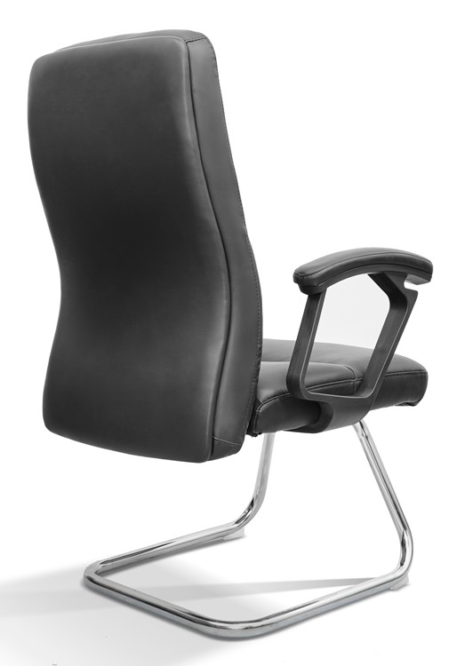 330LBS Ergonomic PU Leather Office Swivel Chairs BIFMA High Back Brown