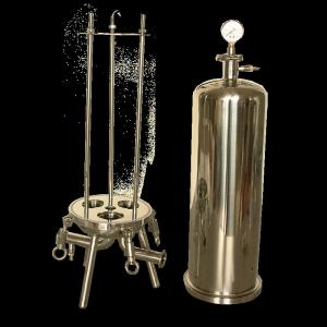Two Core Cartridge Filter Housing Stainless Steel Industrial Precision