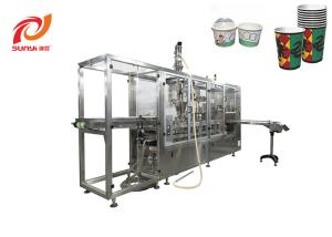 Quality Double Lanes 5Kw Paper Cup Filling Sealing Machine wholesale