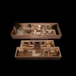 1/25 interior Model Wooden Style Full Lighting Architecture Structural Model
