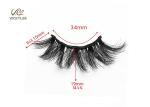 Natural Mink Hair Fan Shaped 14MM 3D Volume Lashes