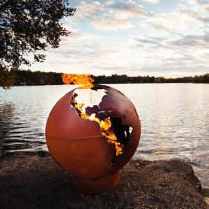 Quality Handmade Corten Steel Fire Pit Balls Custom Design Fire Pit Balls wholesale